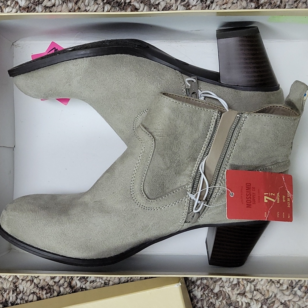 Grey ankle boots